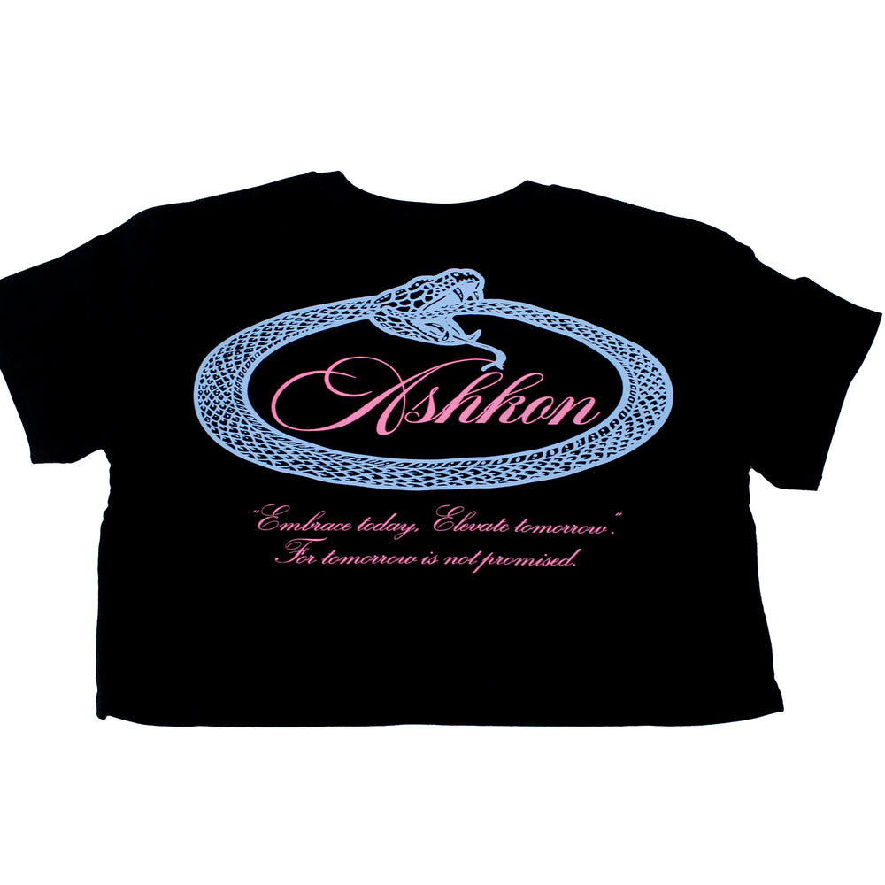 
                      
                        Ashkon Snake Crop Tee
                      
                    