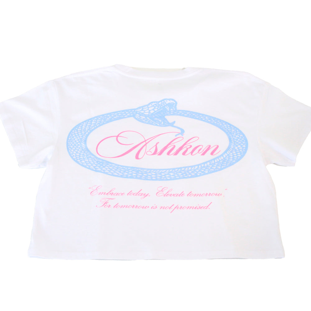 
                      
                        Ashkon Snake Crop Tee
                      
                    