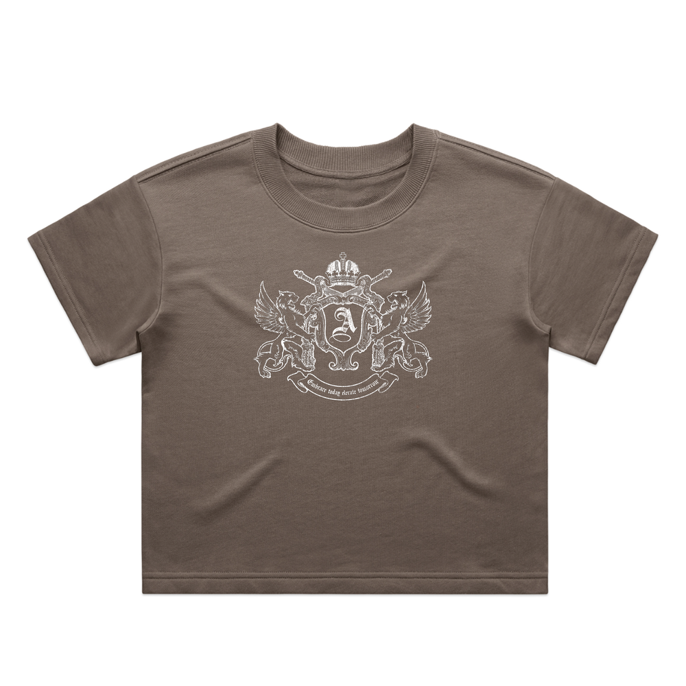 Ashkon Crest Cropped Terry Tee